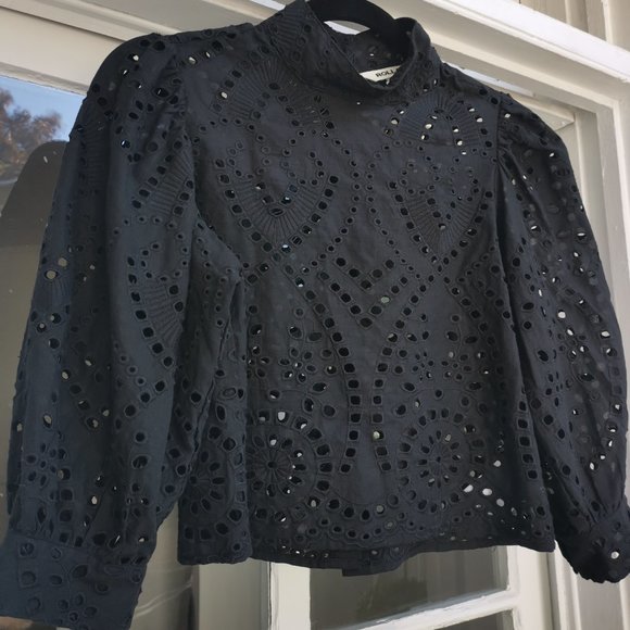 ROLLA'S Stephanie Lace Blouse (broderie anglaise) - Picture 1 of 6